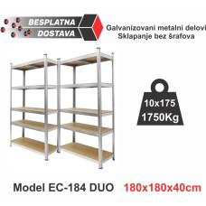 HERRSCHAFT EC-184 DUO 180x180x40 cm metalna montažna polica