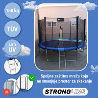 STRONGLINE Trambolina 244cm sa merdevinama, 150kg nosivost