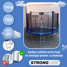 STRONGLINE Trambolina 244cm sa merdevinama, 150kg nosivost